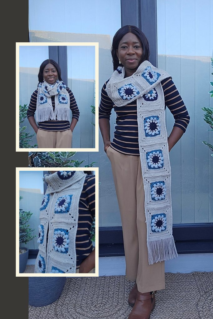 Frosted Windows Scarf Crochet Pattern