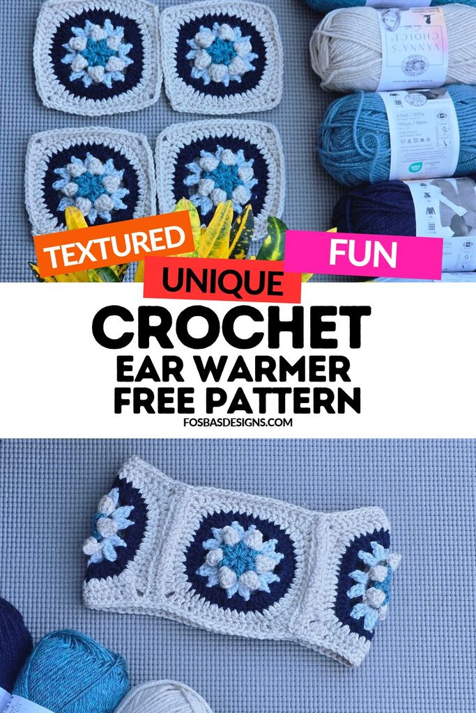 Frosted Window Crochet Ear Warmer Free Pattern
