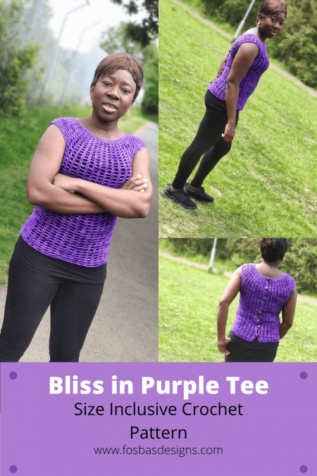 Bliss in Purple crochet Tee
